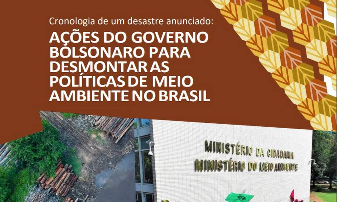 Documento de 34 páginas lista denúncia contra política de Bolsonaro para o Meio Ambiente Foto: Reprodução