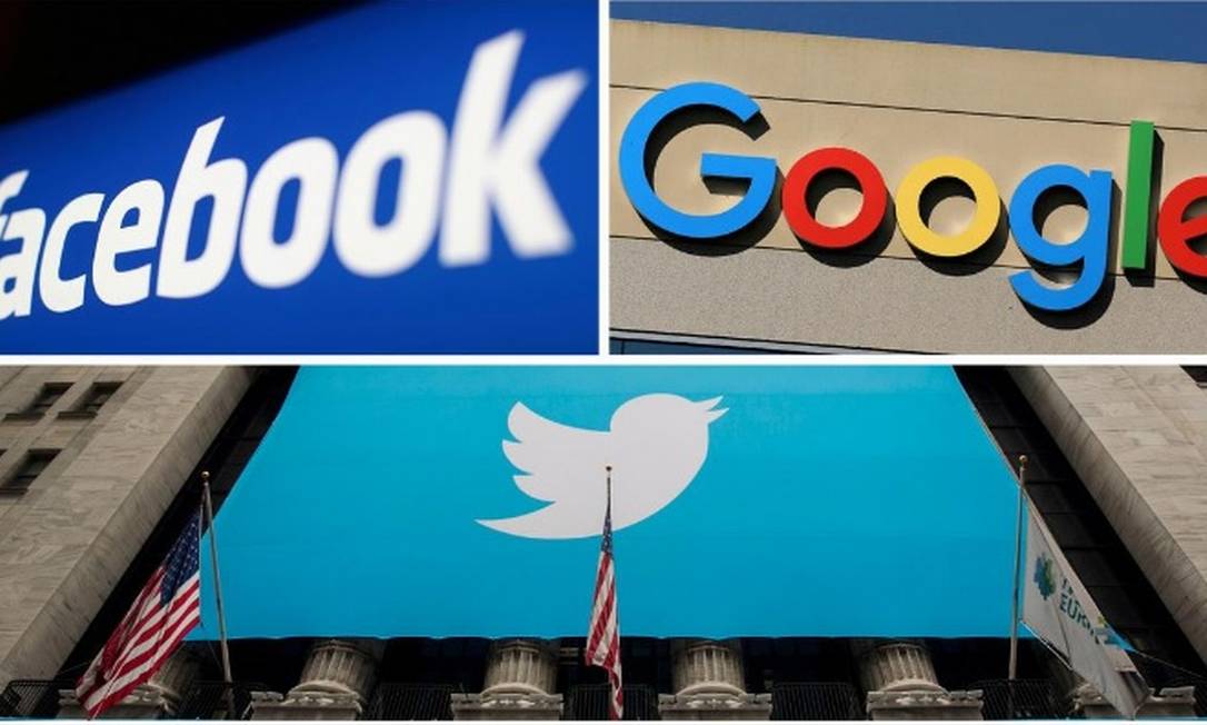 UE pede maior empenho de Facebook, Google e Twitter no combate às notícias falsas Foto: Montagem/Reuters