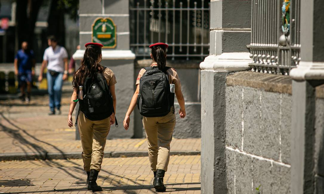 Alunos no Colégio Militar do Rio de Janeiro Foto: Hermes de Paula / Agência O Globo