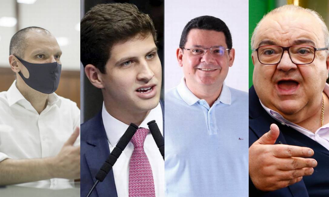Bruno Covas, João Campos, Josiel Alcolumbre e Rafael Greca Foto: Divulgação
