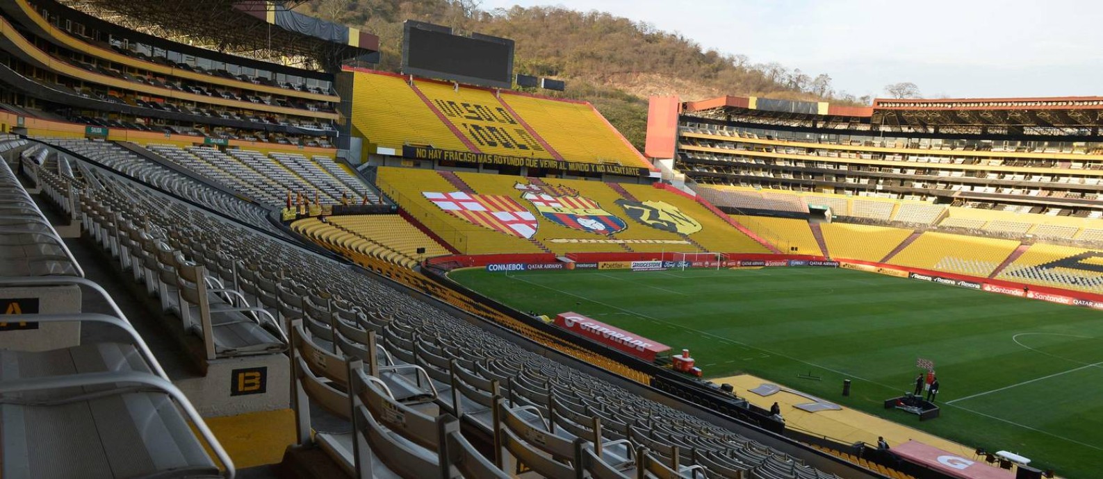 Estádio Monumental, do Barcelona de Guayaquil Foto: RODRIGO BUENDIA / AFP