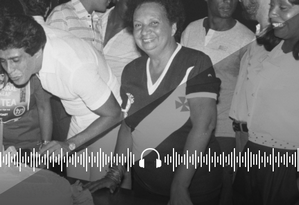 Dulce Rosalina, na década de 1980: a primeira mulher a presidir uma torcida no Brasil Foto: Arte sobre foto de Athaíde dos Santos