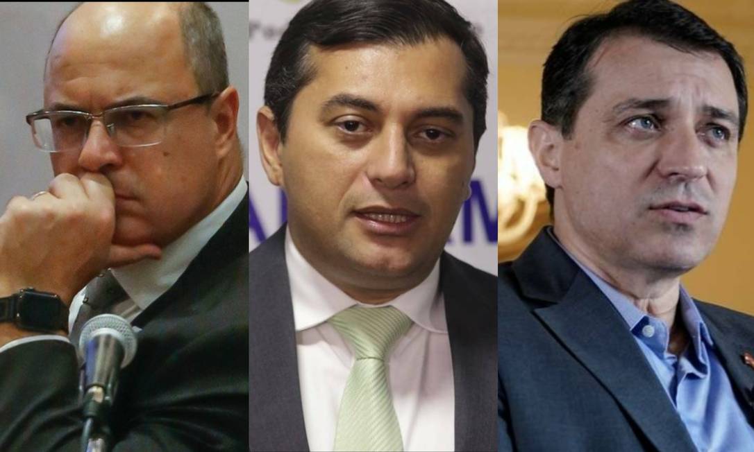 Witzel, Lima e Moisés: governadores alvos recentes de impeachment Foto: Agência O Globo e Divulgação