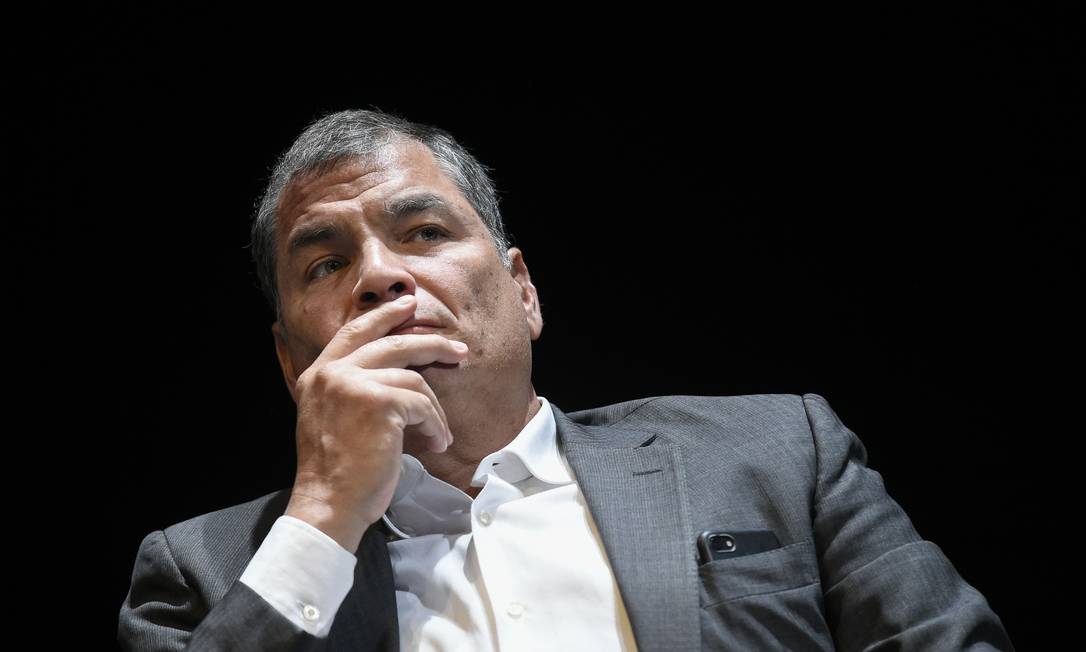 O ex-presidente do Equador, Rafael Correa, condenado a oito anos de prisão por corrupção Foto: JOHN THYS / AFP/22-10-2018