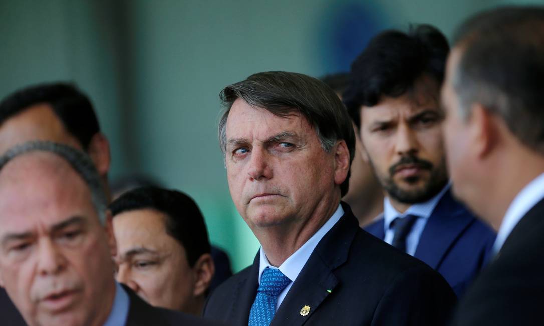 O presidente Jair Bolsonaro, após reunião com líderes no Palácio da Alvorada Foto: ADRIANO MACHADO / REUTERS