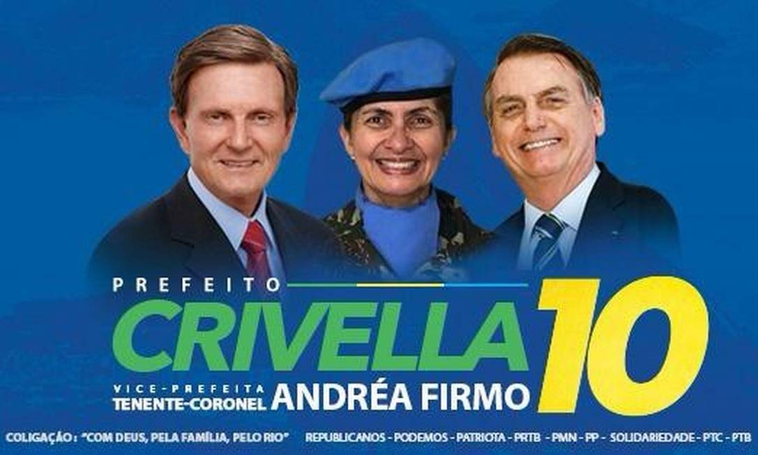 Crivella começa campanha tentando colar na imagem de Jair Bolsonaro Foto: Reprodução