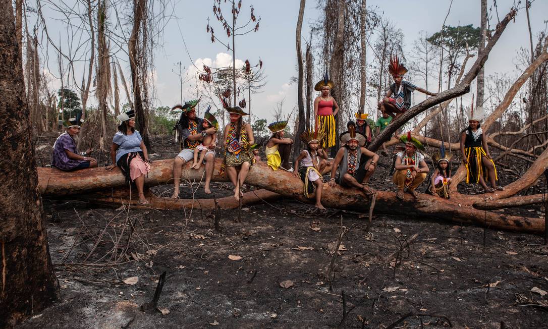 A comunidade Huni Kuī do Centro Huwá Karu Yuxibu, em Rio Branco, no Acre, teve 100 de seus 200 hectares queimados em 2019 Foto: Denisa Sterbova / Denisa Sterbova/ Divulgação Cimi