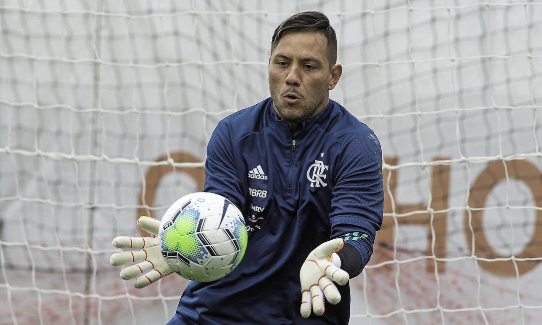 Diego em treino do Flamengo, no Ninho do Urubu Foto: Alexandre Vidal / Flamengo