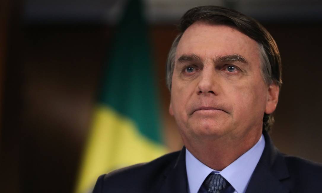 No dia 7 de julho, o presidente brasileiro Jair Bolsonaro foi diagnosticado com o vírus Foto: Marcos Corrêa / Agência O Globo