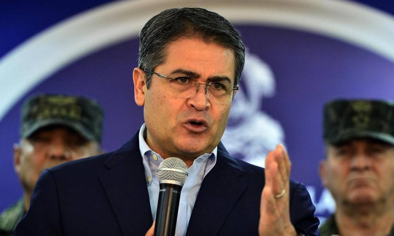 Juan Orlando Hernández, presidente de Honduras, internado em 18 de junho Foto: Orlando Sierra / AFP