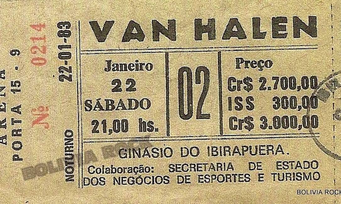 Como foi a passagem do Van Halen pelo Brasil em 1983 - Jornal O Globo
