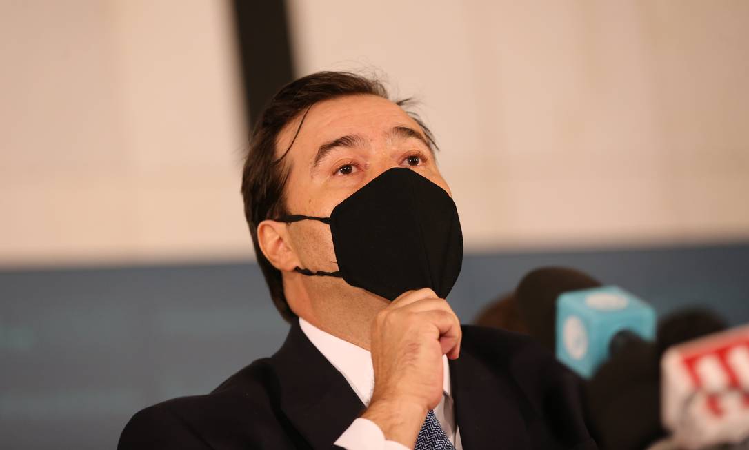 Rodrigo Maia compareceu ao lançamento da Frente Parlamentar Mista pela Reforma Administrativa Foto: Jorge William