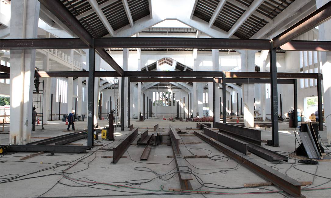
O interior do novo Mercado Municipal, na Avenida Feliciano Sodré, no Centro, revela a fase final das obras do projeto.
Foto:
Divulgação
/
Berg Silva
