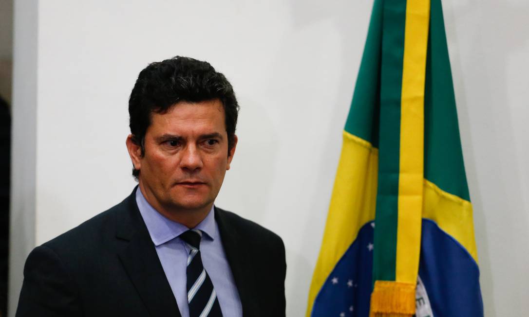 O ex-ministro Sergio Moro acusa Jair Bolsonaro de interferência na Polícia Federal Foto: Pablo Jacob/Agência O Globo/24-04-2020
