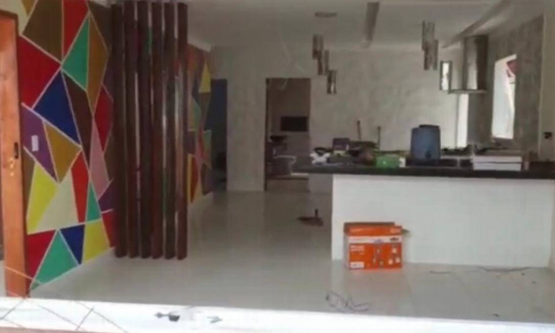 Interior da casa de luxo que Lenon Oliveira estava construindo no Ceará Foto: Divulgação SSP-AM