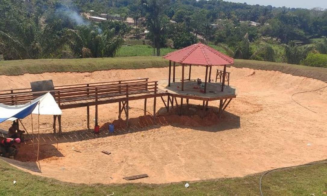 Complexo de lazer para traficantes em Manaus estava em construção Foto: Divulgação SSP-AM