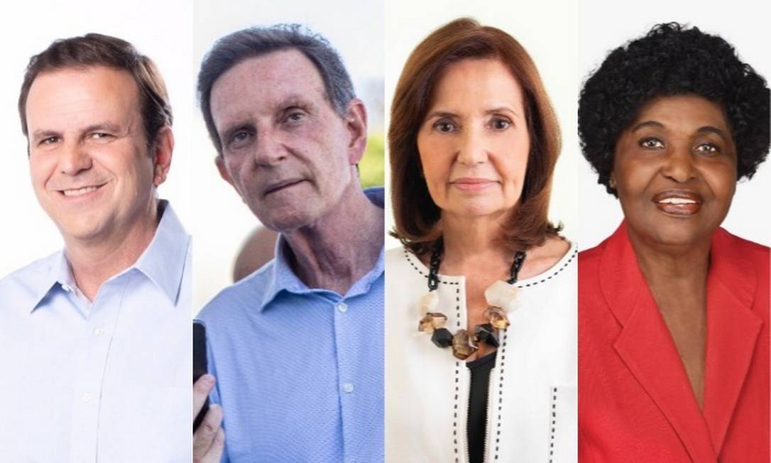 Paes, Crivella, Martha Rocha e Benedita são candidatos à Prefeitura do Rio Foto: Divulgação