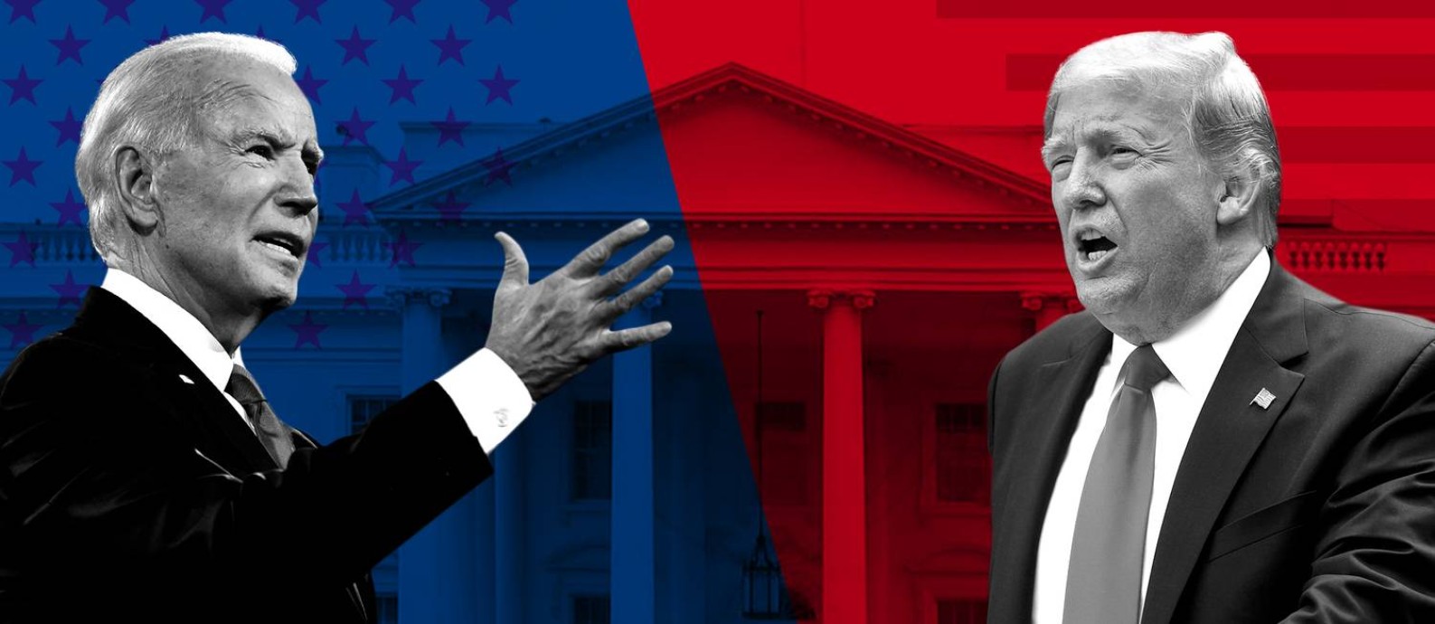 Na terça-feira, americanos irão às urnas decidir quem ocupará a Casa Branca pelos próximos dois anos: Joe Biden ou Donald Trump Foto: Arte O Globo