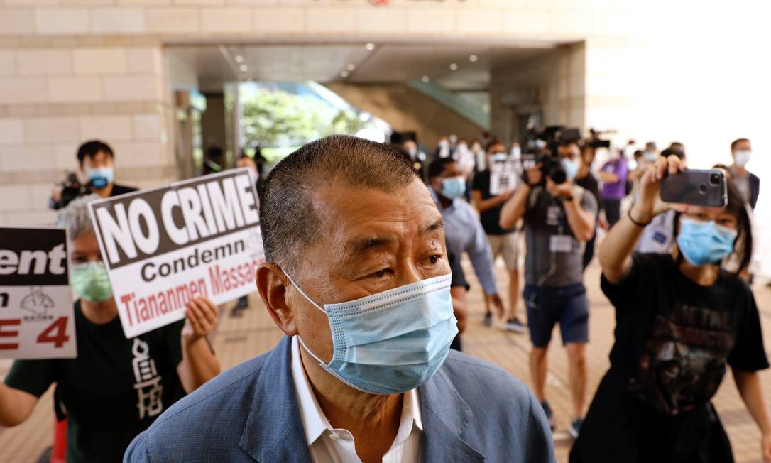 Magnata da mídia e ativista pró-Hong Kong Jimmy Lai Chee-ying Foto: TYRONE SIU / REUTERS