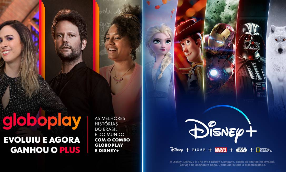 Parceria do Globoplay com a Disney + Foto: Divulgação