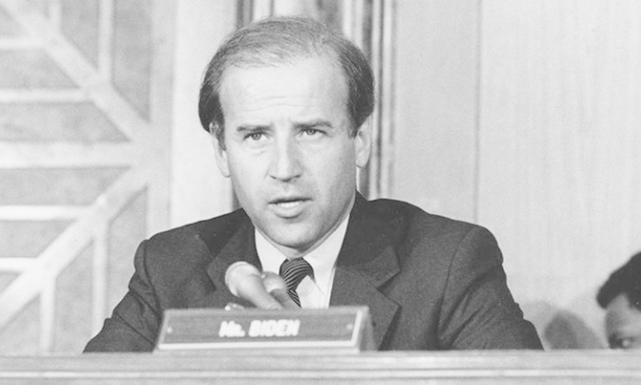 Biden no Senado, onde foi membro e chegou a presidir o Comitê Judiciário Foto: Divulgação