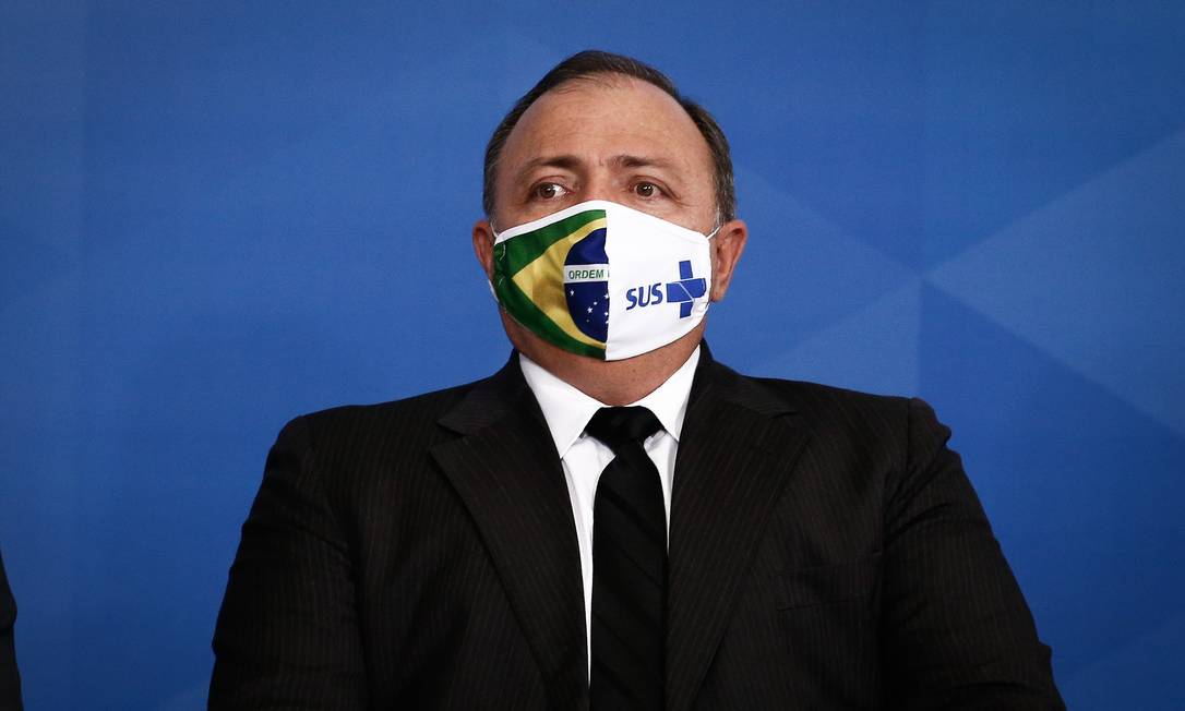 O ministro da Saúde, Eduardo Pazuello, para quem o Brasil vive um "repique" da pandemia Foto: Pablo Jacob / Agência O Globo
