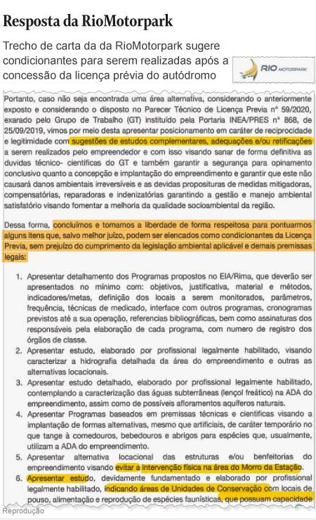 Autódromo de Deodoro: funcionários do Inea denunciam 