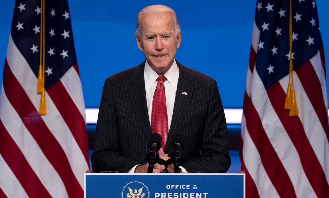 Joe Biden, durante entrevista coletiva em Delaware Foto: JIM WATSON / AFP