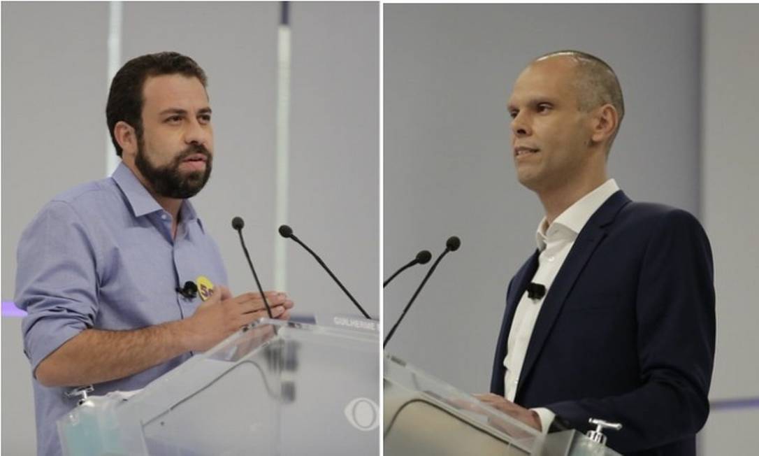 Bruno Covas e Guilherme Boulos participam do primeiro debate na TV no segundo turno Foto: Divulgação
