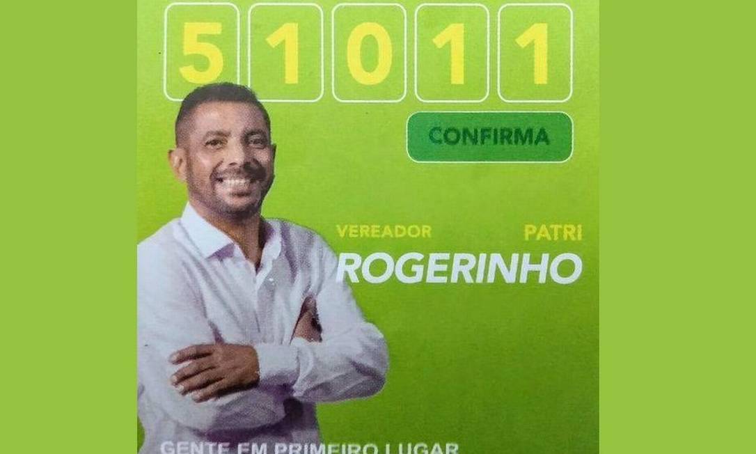 Ao ouvir da reportagem que estava entre aqueles com a maior proporção de recursos dividido por votos no Brasil, Rogério teve uma crise de riso Foto: Reprodução/ Redes sociais