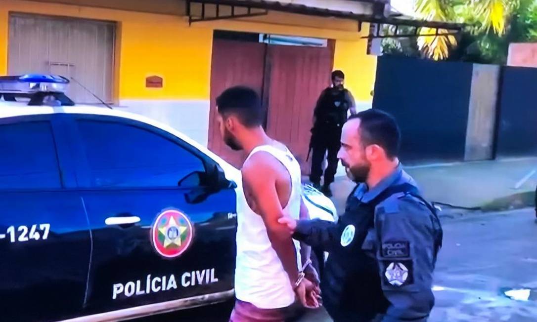 Um dos milicianos presos na operação da Polícia Civil e do MP-RJ Foto: Reprodução/TV Globo
