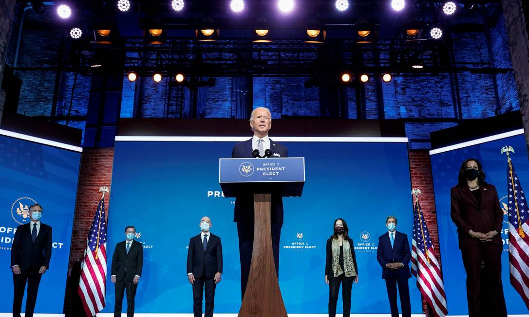 Joe Biden apresenta seus indicados para a equipe de segurança nacional do novo governo Foto: JOSHUA ROBERTS / REUTERS