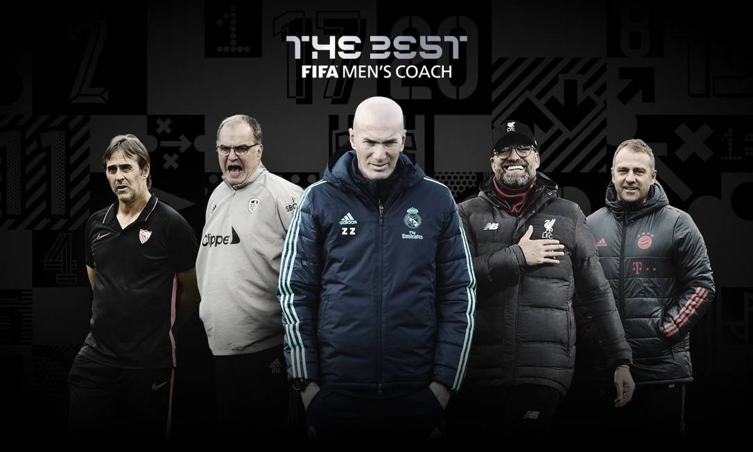 Os indicados a melhor técnico de equipe masculina pela Fifa Foto: Divulgação/Fifa