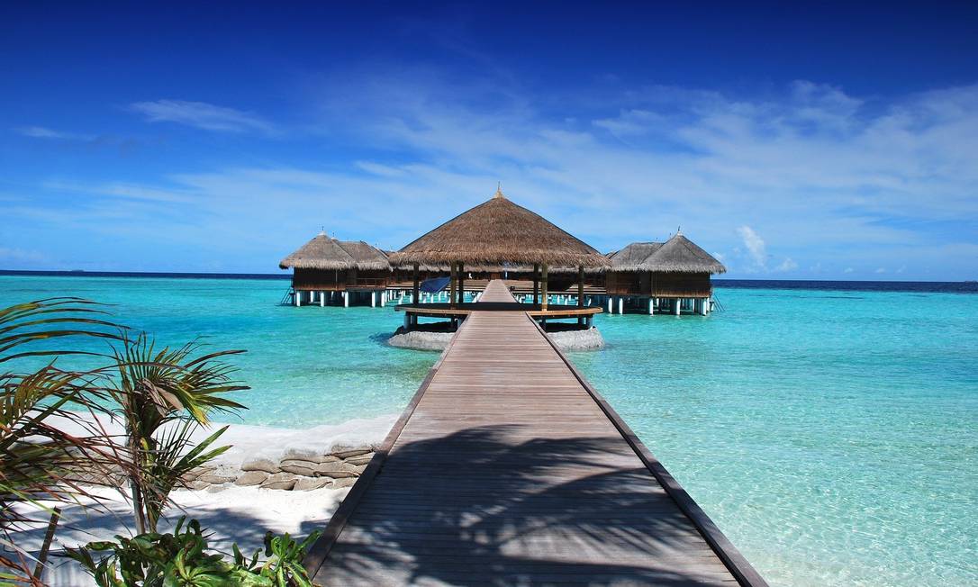 Hotel nas Ilhas Maldivas: arquipélago foi eleito o Melhor Destino de 2020 no "Oscar do Turismo" Foto: Creative Commons / Pixabay / Reprodução
