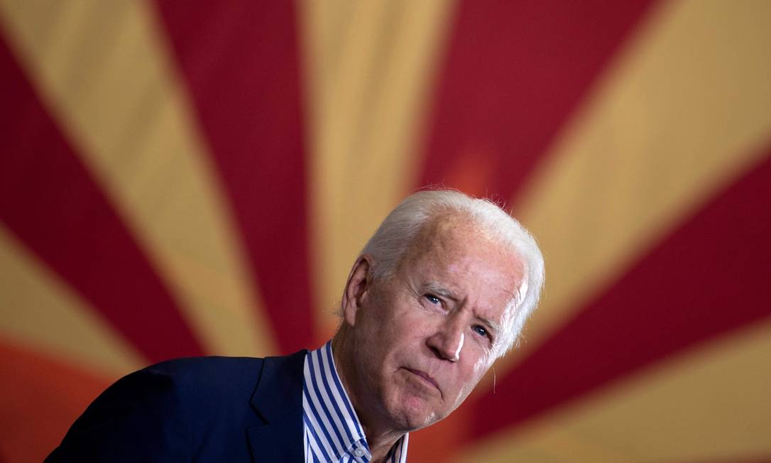 Presidente eleito dos EUA, o democrata Joe Biden Foto: BRENDAN SMIALOWSKI / AFP