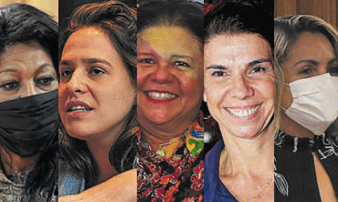 Marli Peçanha, Maína Celidonio, Laura Carneiro, Anna Laura Secco e Ana Ribeiro Foto: Agência O Globo