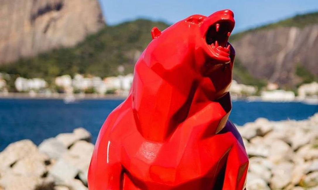 Escultura L’Óurs, que retrata um urso polar Foto: Divulgação