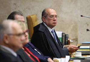 Minister Gilmar Mendes, reporter of the re-election action in the presidencies of the Chamber and Senate Photo: Ailton de Freitas / Agência O Globo