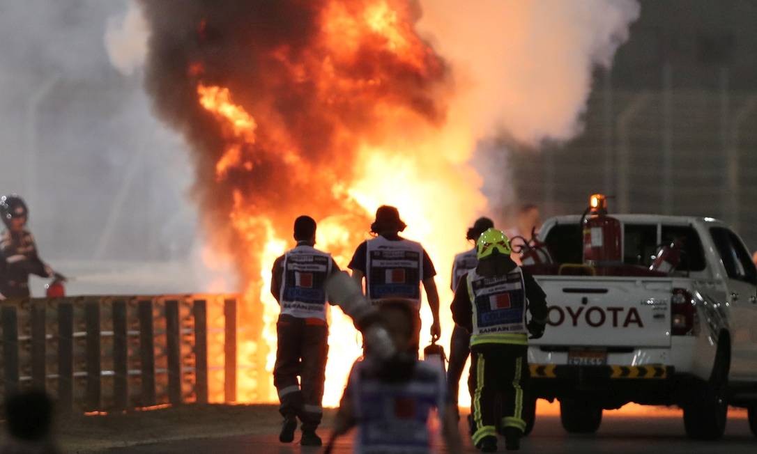 Fórmula 1: Grosjean relata o acidente em detalhes;  ‘Meus filhos não podiam perder o pai naquele dia’