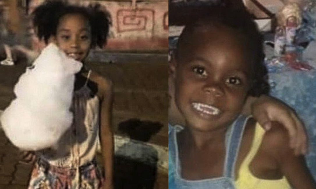 Tragédia: as primas Rebecca, de 7 anos, e Emilly, de 4 Foto: Reprodução