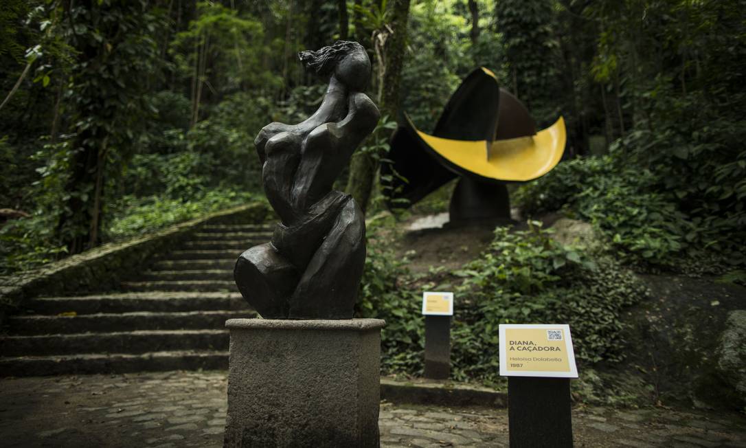 A obra 'Diana, a caçadora', de Heloísa Dolabella, foi uma das que ganharam restauro no Parque da Catacumba Foto: Guito Moreto
