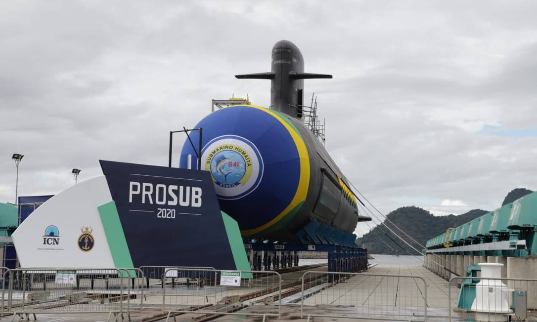 O submarino Humaitá (S41), desenvolvido dentro do Prosub (Programa de Desenvolvimento de Submarinos), da Marinha Foto: Divulgação/Marinha