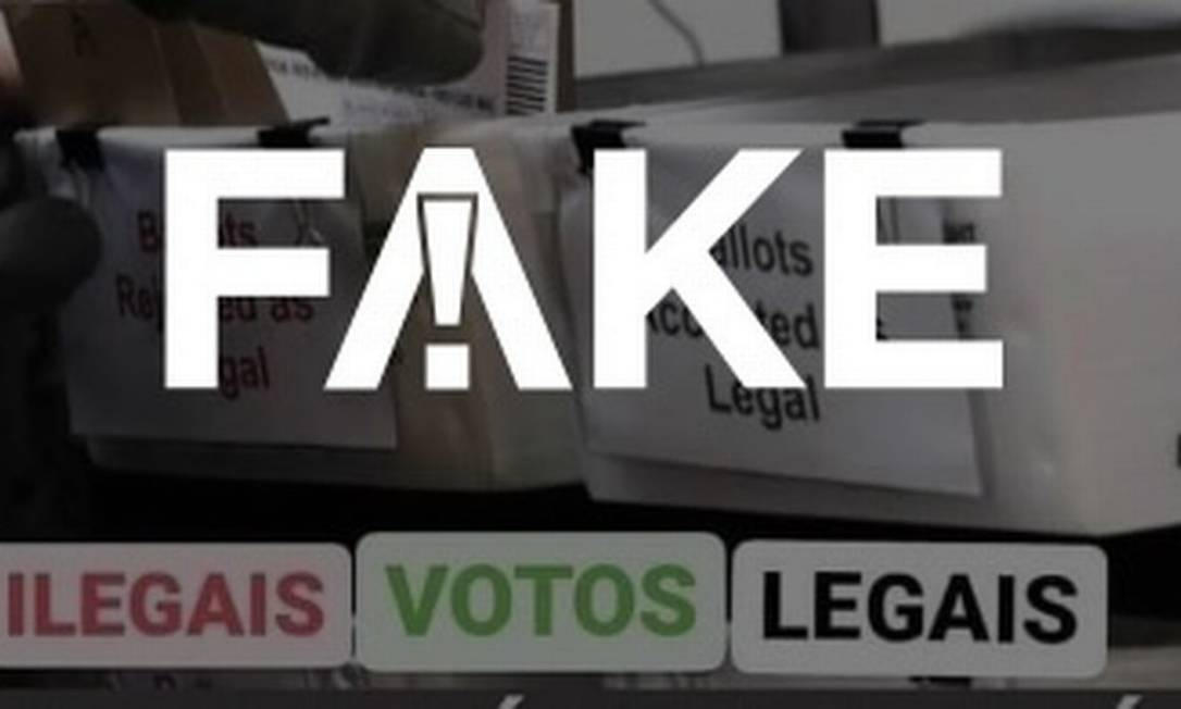 É #FAKE que imagem de caixas de cédulas prove fraude nas eleições dos EUA Foto: Reprodução