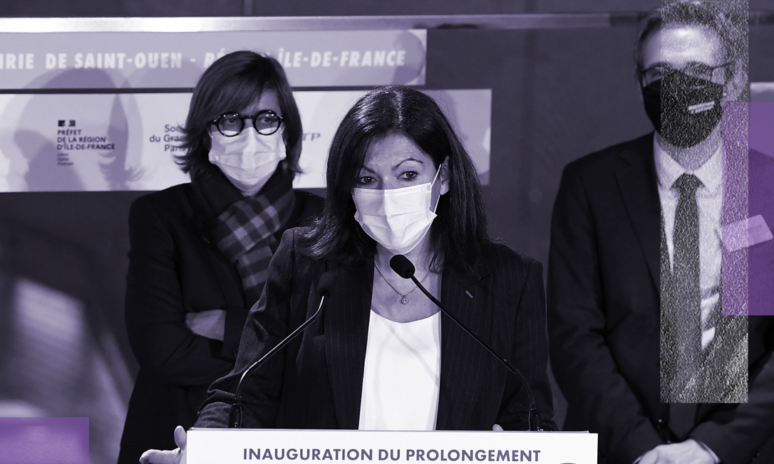 A prefeita de Paris Anne Hidalgo: administraçã oda capital francesa foi multada por contratar muitas mulheres em cargos de direção (14.12.20) Foto: Alain Jocard/AFP