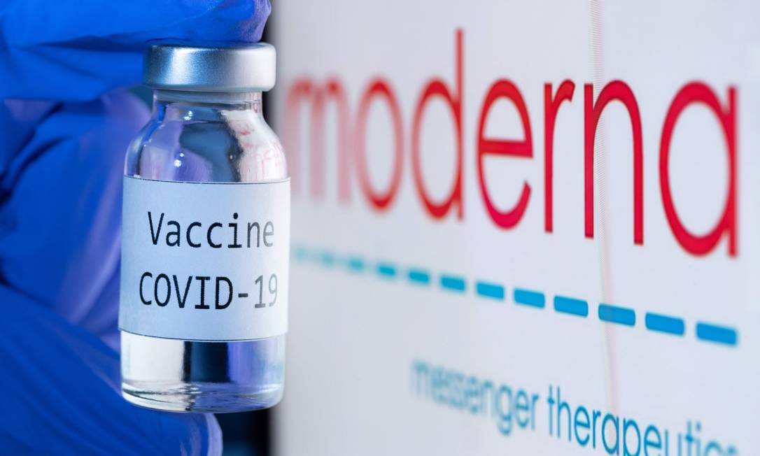 Vacina da Moderna para a Covid-19. Foto: JOEL SAGET / AFP