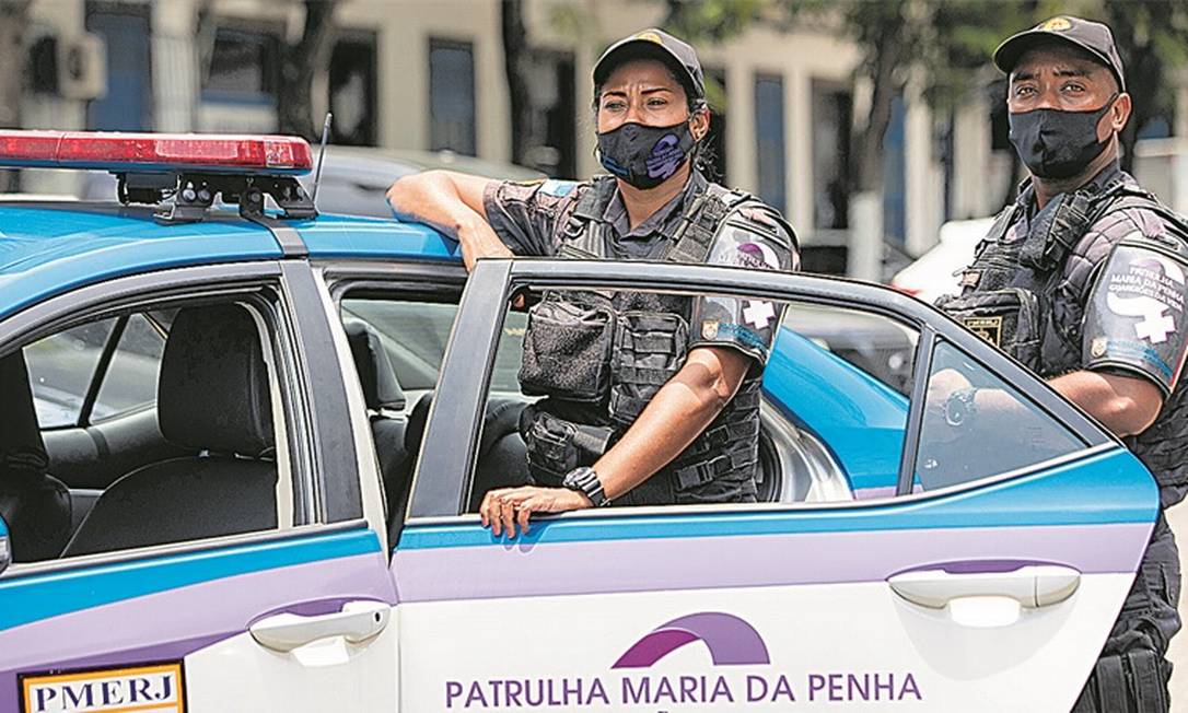Tropa, que tem sempre uma mulher, garante execução de medidas protetivas para vítimas Foto: Agência O Globo