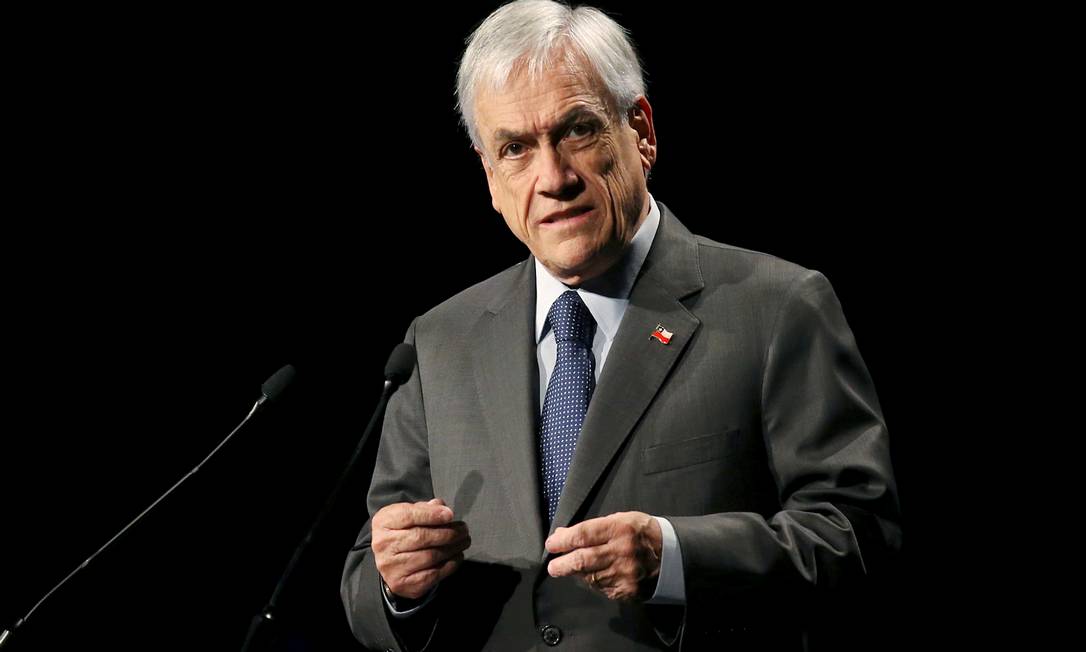 O presidente do Chile, Sebastián Piñera: imposição de medidas para evitar contato com mutação de coronavírus que circula por território britânico Foto: Edgard Garrido/Reuters/29-1-2020