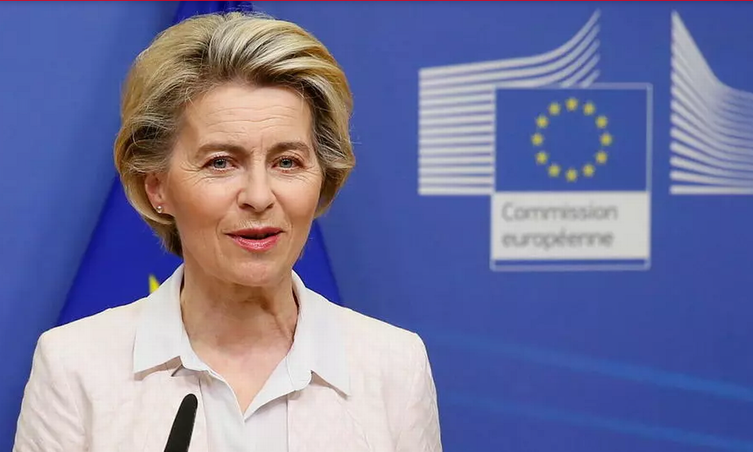 A presidente da Comissão Europeia, Ursula Von Der Leyen, anunciou a aprovação da vacina contra a Covid-19 Foto: Reuters - Pool