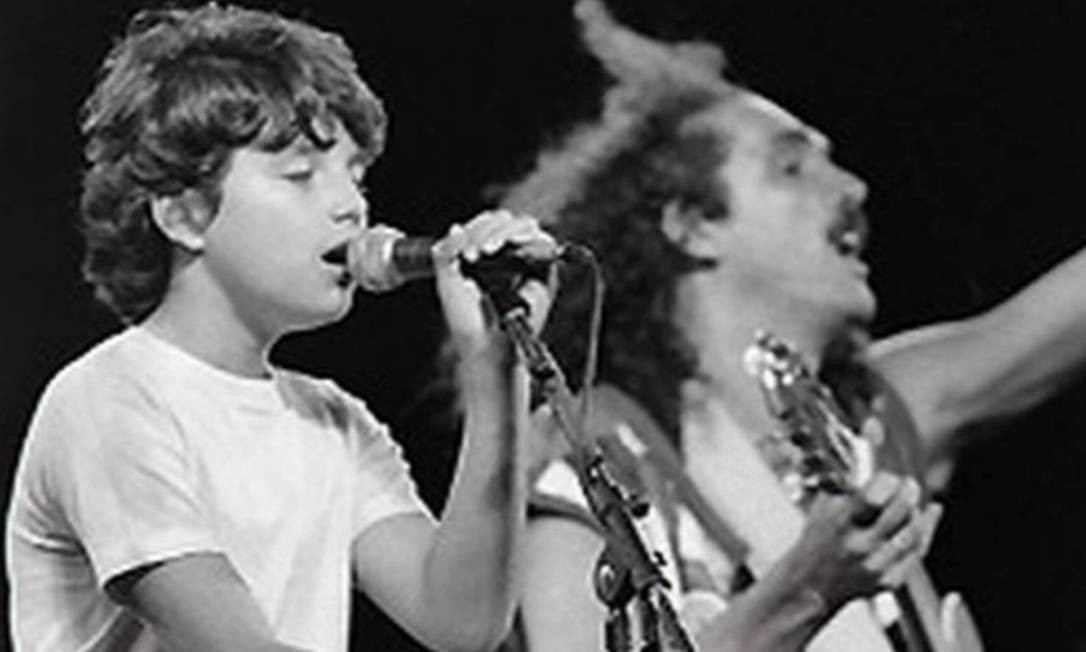 Davi e Moraes juntos no palco do Rock in Rio, em 1985: o show entrou para a história da música brasileira Foto: reproduçãp