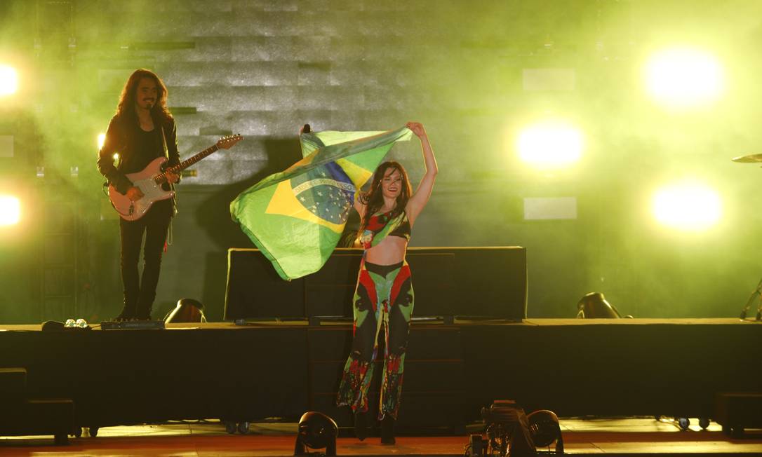 Jessie J trouxe hits como 'Bang Bang' para o palco Sunset no Rock in Rio de 2019 Foto: Brenno Carvalho / Brenno Carvalho